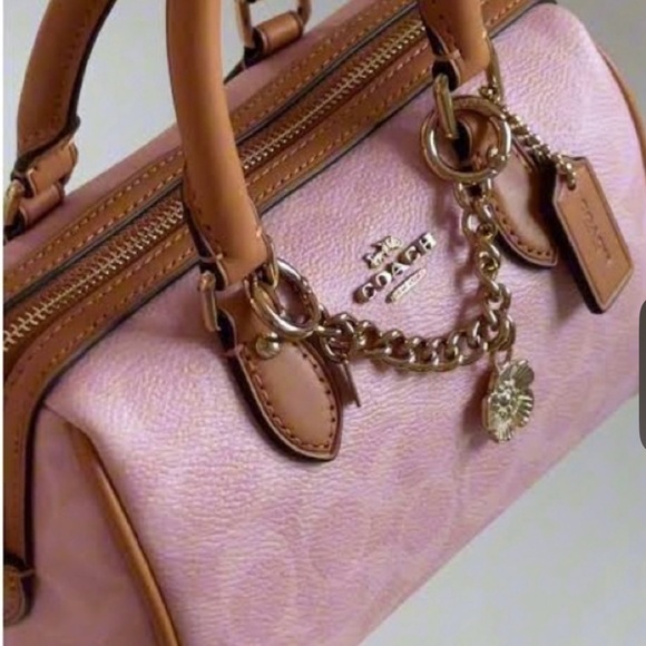 Coach Pink and Tan Satchel - Picture 4 of 8